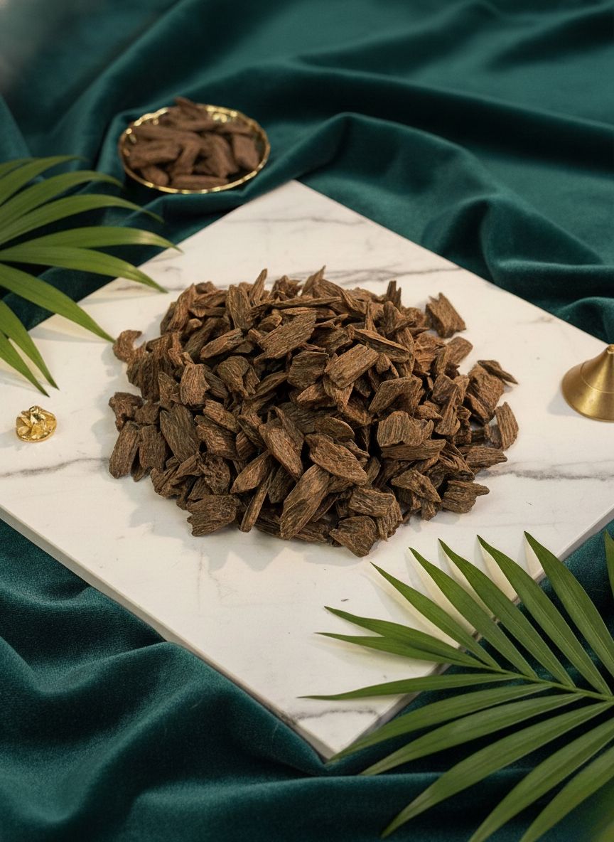 Kalimantan oud wood chips from Indonesian rainforest